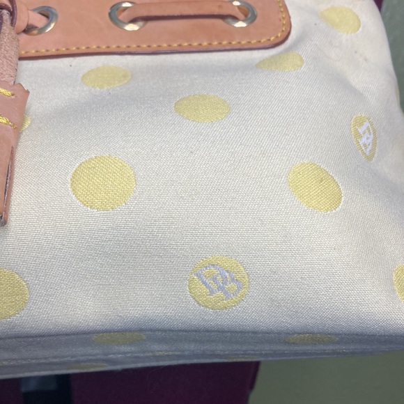 Dooney and Bourne yellow polka dot shoulder bag - Picture 3 of 9